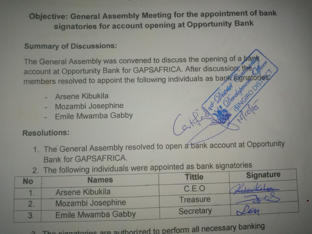 Official GAPSAfrica document